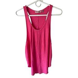 Athleta Women's Pink Ribbed Racerback Tank S Activewear Athleisure‎